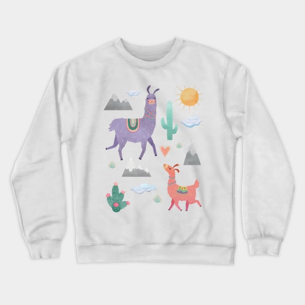 Llama Love Crewneck Sweatshirt by DreamBox